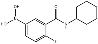 3-(CYCLOHEXYLCARBAMOYL)-4-FLUOROBENZENEBORONIC ACID Struktur