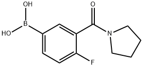 4-FLUORO-3-(PYRROLIDIN-1-YLCARBONYL)BENZENEBORONIC ACID Struktur