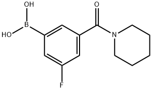 3-FLUORO-5-(PIPERIDIN-1-YLCARBONYL)BENZENEBORONIC ACID Struktur