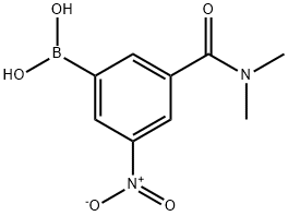 3-(DIMETHYLCARBAMOYL)-5-NITROBENZENEBORONIC ACID Struktur