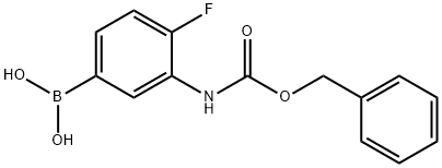 3-(BOC-Amino)-4-fluorophenylboronic aicd Struktur