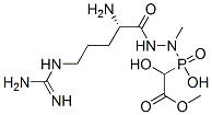 L-Arginine 2-[hydroxy(1-hydroxy-2-methoxy-2-oxoethyl)phosphinyl]-2-methyl hydrazide Struktur