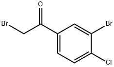 2-Bromo-1-(3-bromo-4-chlorophenyl)ethanone Struktur