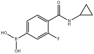 4-(Cyclopropylcarbamoyl)-3-fluorophenylboronic acid Struktur