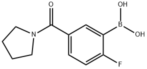 2-FLUORO-5-(PYRROLIDINE-1-CARBONYL)PHENYLBORONIC ACID Struktur