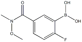 2-FLUORO-5-(METHOXY(METHYL)CARBAMOYL)PHENYLBORONIC ACID Struktur