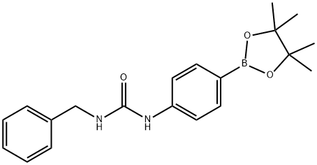 4-[(BENZYLCARBAMOYL)AMINO]BENZENEBORONIC ACID, PINACOL ESTER 98%4-(3-BENZYLUREIDO)BENZENEBORONIC ACID, PINACOL ESTER Struktur