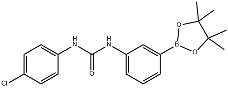 1-(4-Chlorophenyl)-3-[3-(tetramethyl-1,3,2-dioxaborolan-2-yl)phenyl]urea Struktur