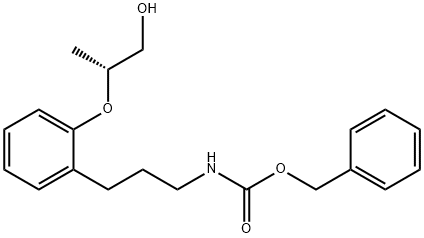 CarbaMic acid, N-[3-[2-[(1R)-2-hydroxy-1-Methylethoxy]phenyl]propyl]-, phenylMethyl ester Struktur