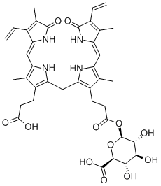 膽紅素酰基-Β-D-葡糖苷酸 - 單葡萄糖苷酸的混合物, 874448-90-5, 結(jié)構(gòu)式