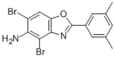 4,6-DIBROMO-2-(3,5-DIMETHYLPHENYL)-1,3-BENZOXAZOL-5-AMINE Struktur