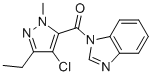 1-[(4-CHLORO-3-ETHYL-1-METHYL-1H-PYRAZOL-5-YL)CARBONYL]-1H-BENZIMIDAZOLE Struktur