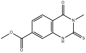 methyl 2-mercapto-3-methyl-4-oxo-3,4-dihydroquinazoline-7-carboxylate Struktur