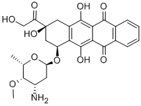 4-demethoxy-4'-O-methyldoxorubicin Struktur