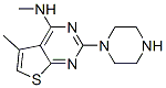 2-piperazinyl-4-methylamino-5-methylthieno(2,3-d)pyrimidine Struktur