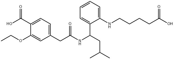 2-Despiperidyl-2-(5-carboxypentylamine) Repaglinide Struktur