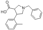 1-BENZYL-4-(2-METHYL-PHENYL)-PYRROLIDINE-3-CARBOXYLIC ACID Struktur