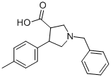 1-BENZYL-4-(4-METHYL-PHENYL)-PYRROLIDINE-3-CARBOXYLIC ACID Struktur