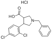 1-BENZYL-4-(2,4-DICHLORO-PHENYL)-PYRROLIDINE-3-CARBOXYLIC ACID HYDROCHLORIDE Struktur