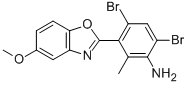 4,6-DIBROMO-3-(5-METHOXY-1,3-BENZOXAZOL-2-YL)-2-METHYLANILINE Struktur