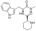 (ALPHA-S)-N-METHYL-ALPHA-[[(2S)-2-PIPERIDINYLCARBONYL]AMINO]-1H-INDOLE-3-PROPANAMIDE Struktur