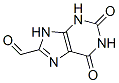 1H-Purine-8-carboxaldehyde,  2,3,6,9-tetrahydro-2,6-dioxo- Struktur