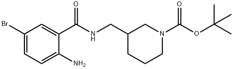 1-BOC-3-[[(2-AMINO-5-BROMOBENZOYL)AMINO]METHYL]-PIPERIDINECARBOXYLIC ACID Struktur