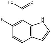 1H-INDOLE-7-CARBOXYLIC ACID, 6-FLUORO Struktur