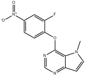 5H-Pyrrolo[3,2-d]pyriMidine, 4-(2-fluoro-4-nitrophenoxy)-5-Methyl- Struktur