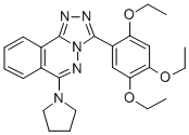 1,2,4-Triazolo(3,4-a)phthalazine, 6-(1-pyrrolidinyl)-3-(2,4,5-triethox yphenyl)- Struktur