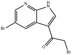 Ethanone, 2-broMo-1-(5-broMo-1H-pyrrolo[2,3-b]pyridin-3-yl)- Struktur