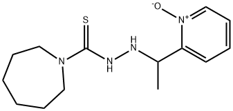 2-[2-[1-(1-Thiocarboxyhexahydro-1H-azepin-2-yl)hydrazino]ethyl]pyridine 1-oxide Struktur