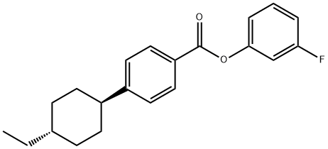 3-Fluorophenyl 4'-trans-ethylcyclohexylbenzoate Struktur