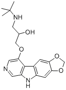 1-((1,1-Dimethyl)amino)-3-(5H-1,3-dioxolo(4,5-f)pyrido(3,4-b)indol-9-y loxy)-2-propanol Struktur