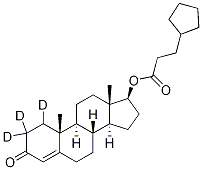 Testosterone-d3 3-Cyclopentylpropionate Struktur