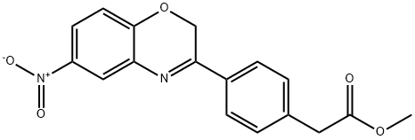 4-(6-Nitro-2H-1,4-benzoxazin-3-yl)benzeneacetic acid methyl ester Struktur