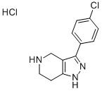 3-(4-chlorophenyl)-4,5,6,7-tetrahydro-1H-pyrazolo[4,3-c]pyridine hydrochloride Struktur