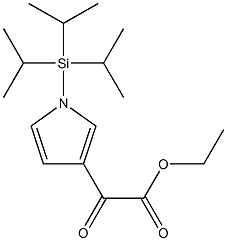 Oxo-(1-triisopropylsilyl-1H-pyrrol-3-yl)acetic acid ethyl ester Struktur