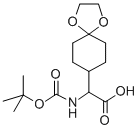 N-BOC-AMINO-(1,4-DIOXA-SPIRO[4.5]DEC-8-YL)-ACETIC ACID
 Struktur