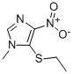 5-(Ethylthio)-1-methyl-4-nitro-1H-imidazole Struktur