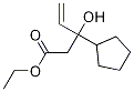 Cyclopentanepropanoic acid, b-ethenyl-b-hydroxy-, ethyl ester Struktur