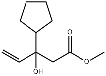 Cyclopentanepropanoic acid, b-ethenyl-b-hydroxy-, Methyl ester Struktur