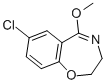 7-CHLORO-2,3-DIHYDRO-5-METHOXYBENZO[F][1,4]OXAZEPINE Struktur