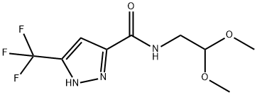 3-(TRIFLUOROMETHYL)-N-(2,2-DIMETHOXYETHYL)-1H-PYRAZOLE-5-CARBOXAMIDE Struktur