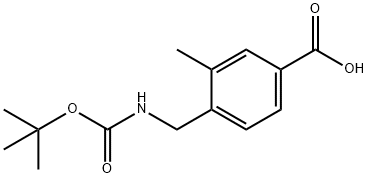 4-(BOC-AMINO)METHYL-3-METHYL-BENZOIC ACID Struktur