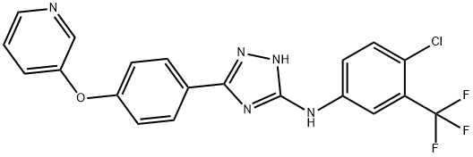 1H-1,2,4-Triazol-5-aMine, N-[4-chloro-3-(trifluoroMethyl)phenyl]-3-[4-(3-pyridinyloxy)phenyl]- Struktur