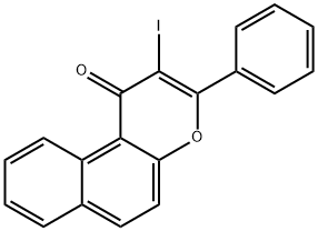 2-IODO-3-PHENYL-1H-NAPHTHO[2,1-B]PYRAN-1-ONE Struktur