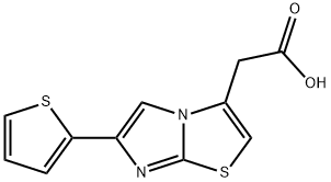 (6-THIEN-2-YLIMIDAZO[2,1-B][1,3]THIAZOL-3-YL)ACETIC ACID Struktur