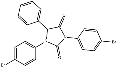 1,3-bis(4-Bromophenyl)-5-phenyl-2,4-imidazolidinedione Struktur