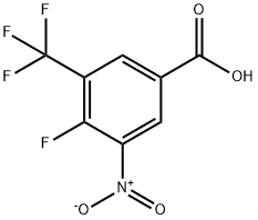 4-FLUORO-3-NITRO-5-(TRIFLUOROMETHYL)BENZOIC ACID Struktur